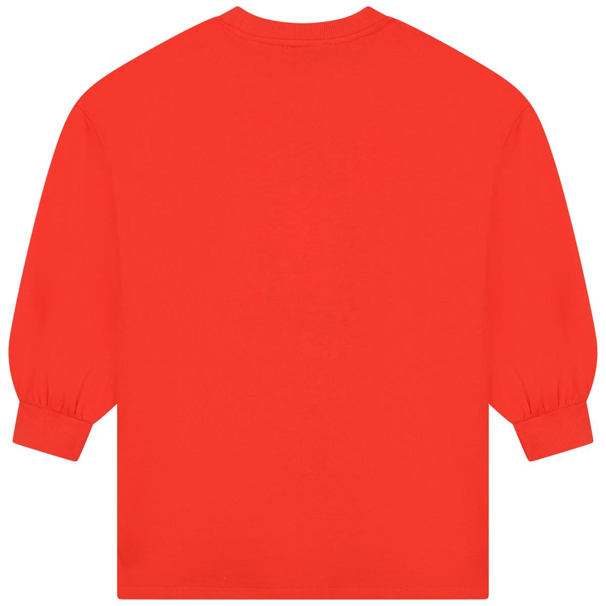 女童红色Logo连衣裙