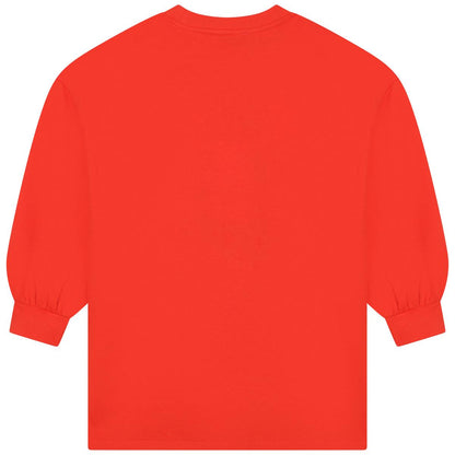 女童红色Logo连衣裙