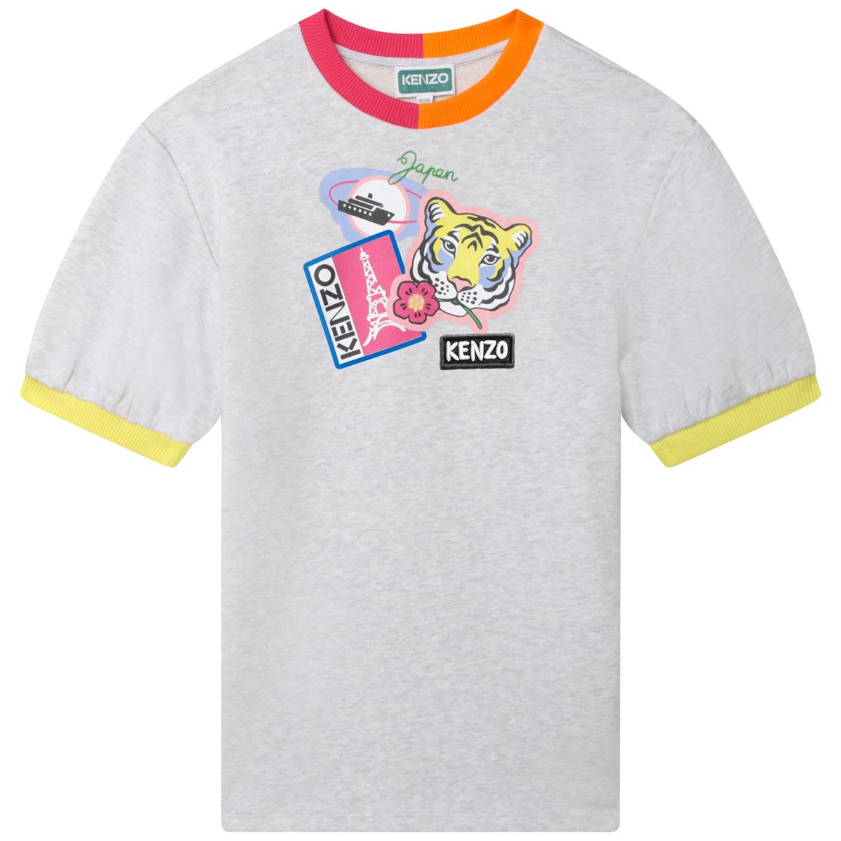 女童灰色Logo连衣裙