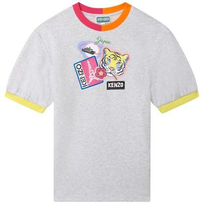 女童灰色Logo连衣裙