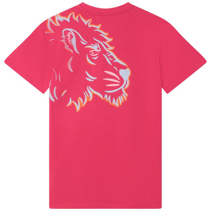 女童紫红色Logo连衣裙