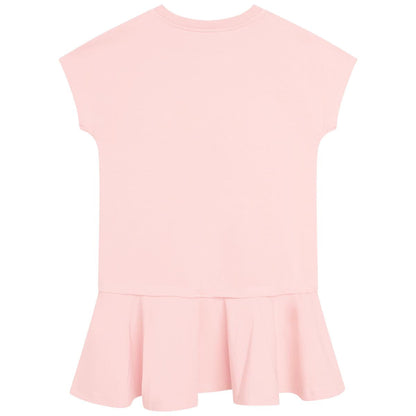 女童浅粉色Logo连衣裙