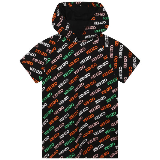 女童黑色Logo连衣裙