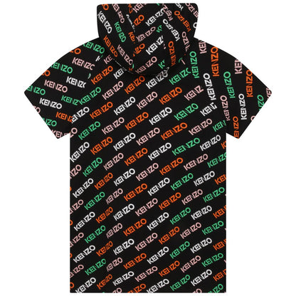 女童黑色Logo连衣裙