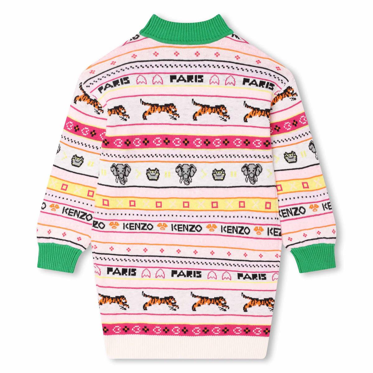 女童米色Logo连衣裙