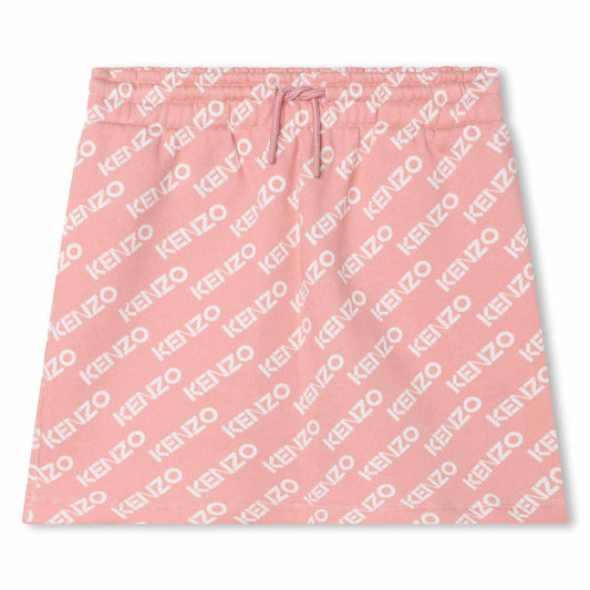 女童粉色Logo短裙