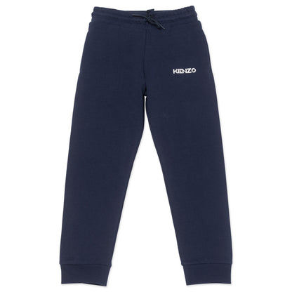 Girls Navy Cotton Trousers
