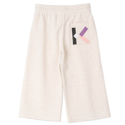 Girls Beige Cotton Trousers