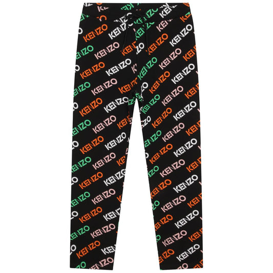 女童黑色Logo长裤