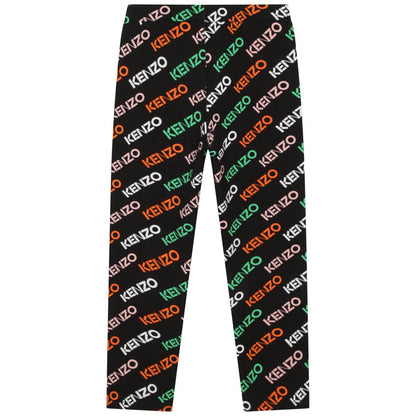 女童黑色Logo长裤