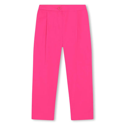 女童亮粉色长裤