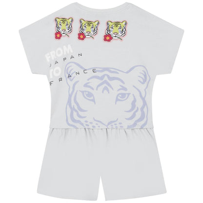 女婴蓝色Logo连体衣