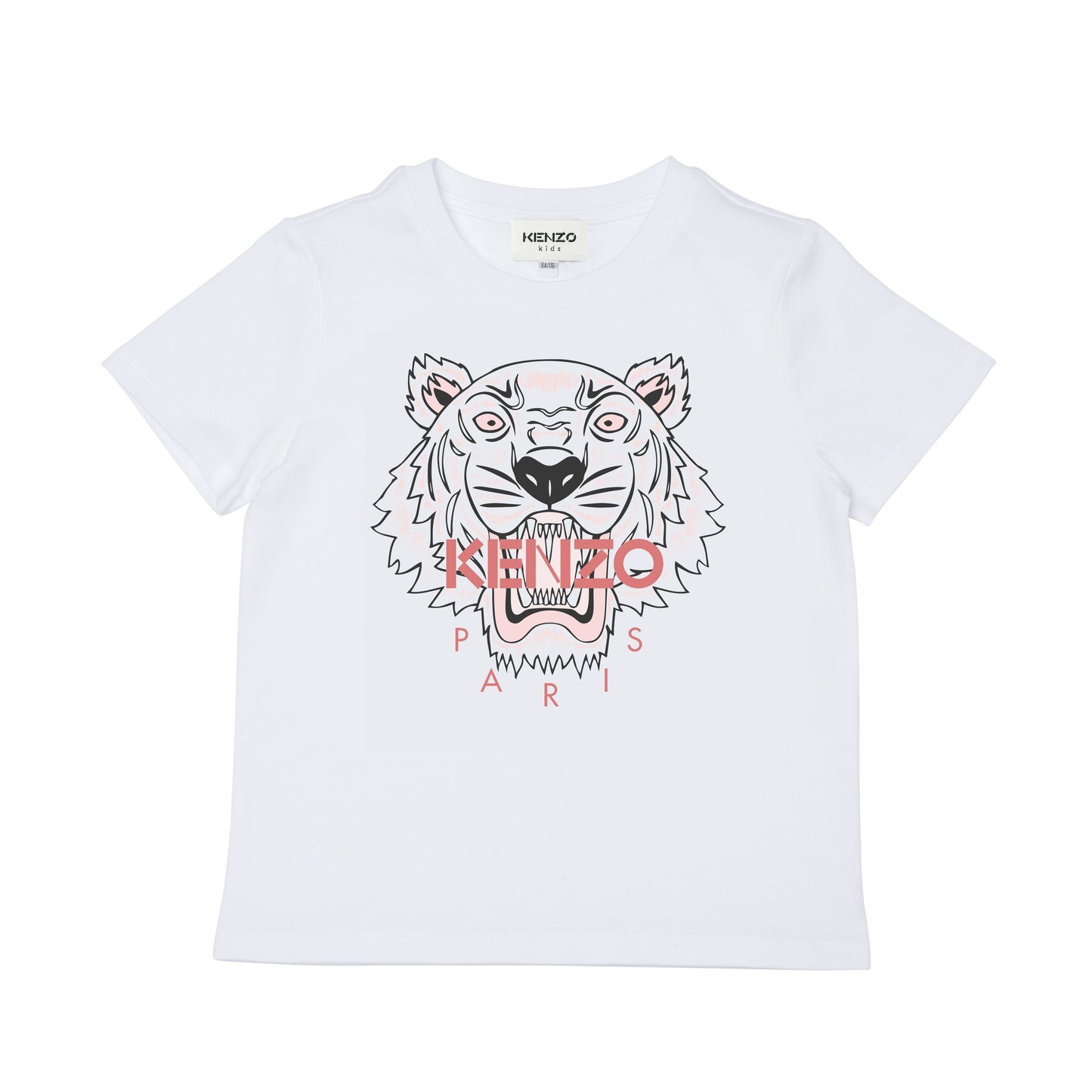 女童白色虎头棉T恤