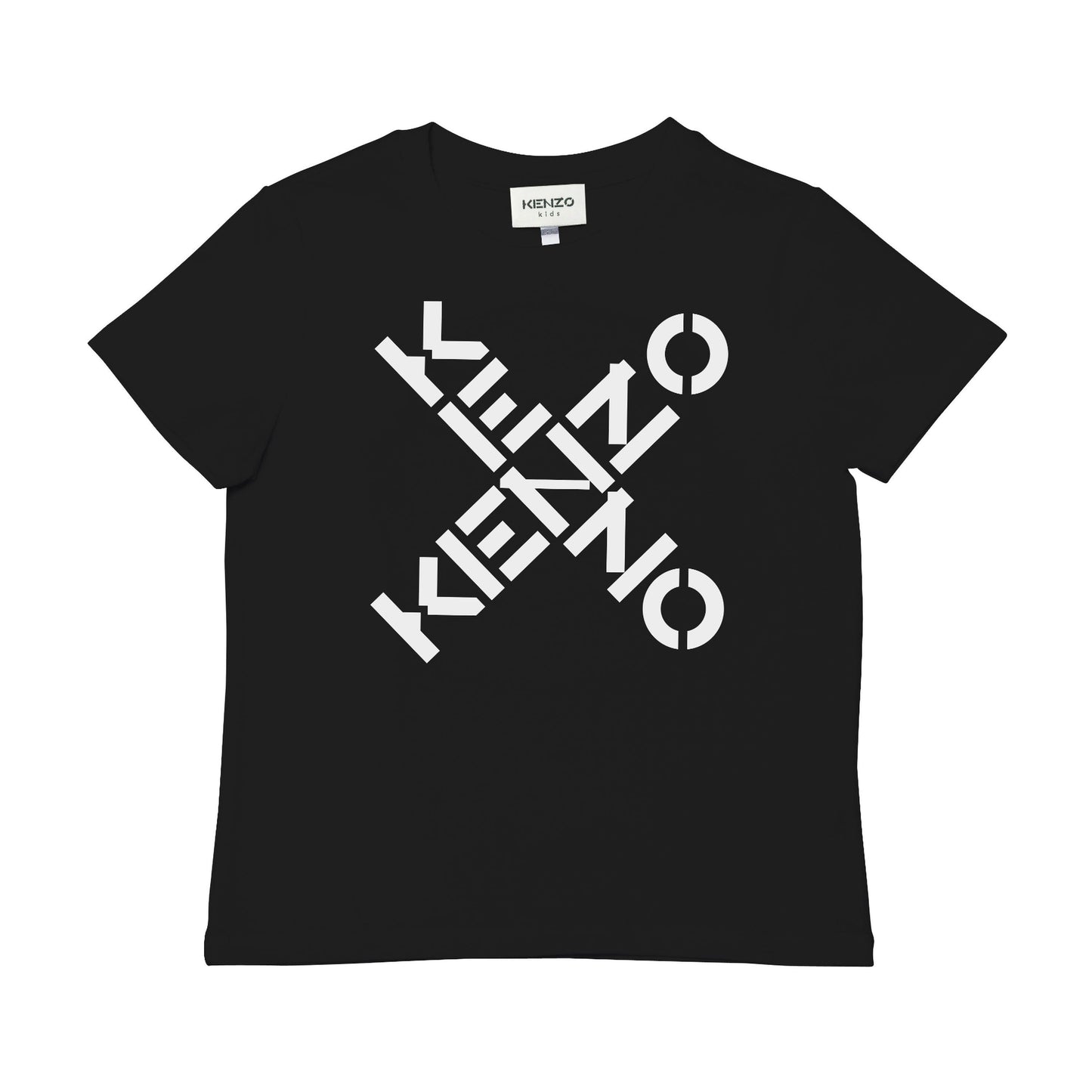 女童黑色Logo棉T恤