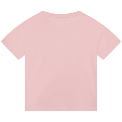 女童粉色Logo棉T恤