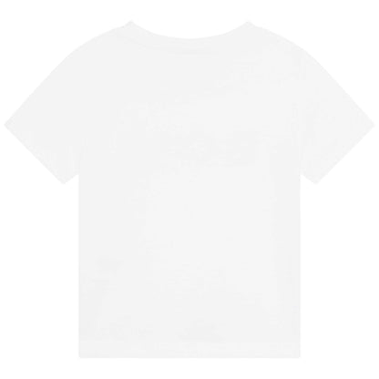 女童白色Logo棉T恤