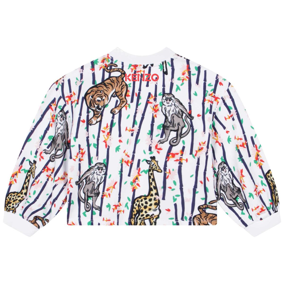 女童白色印花卫衣