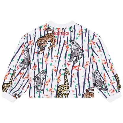 女童白色印花卫衣