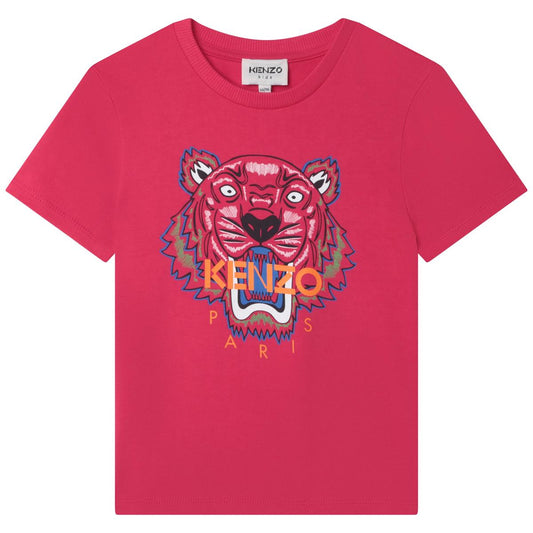 儿童粉色Logo T恤