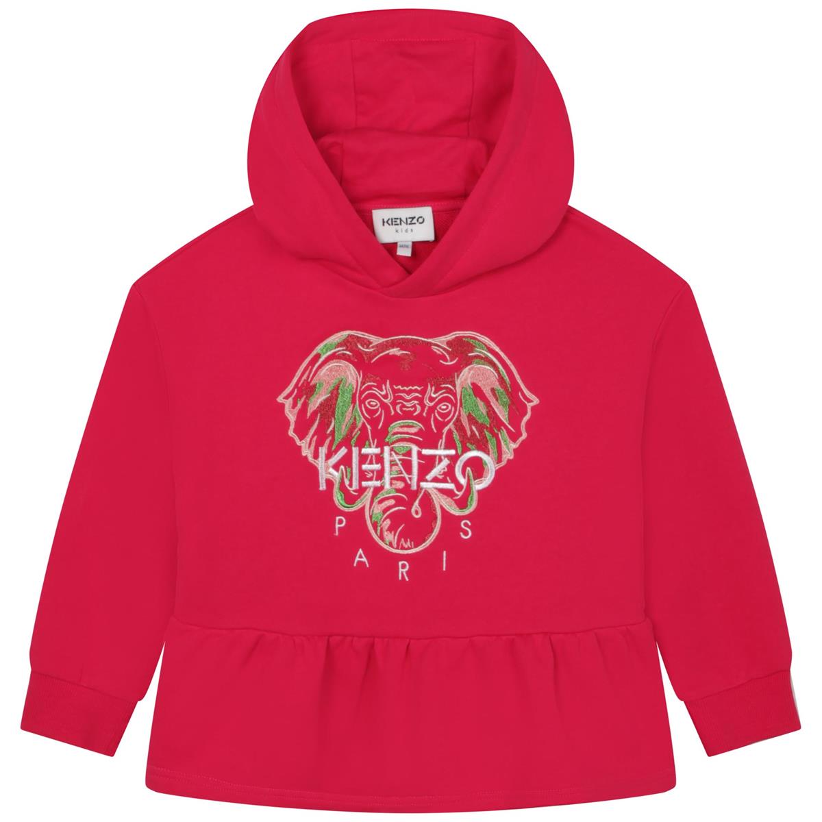 女童紫红色连帽卫衣