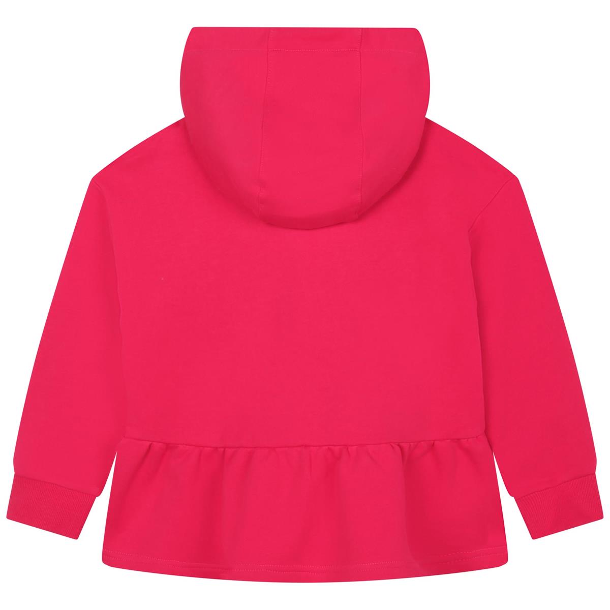 女童紫红色连帽卫衣