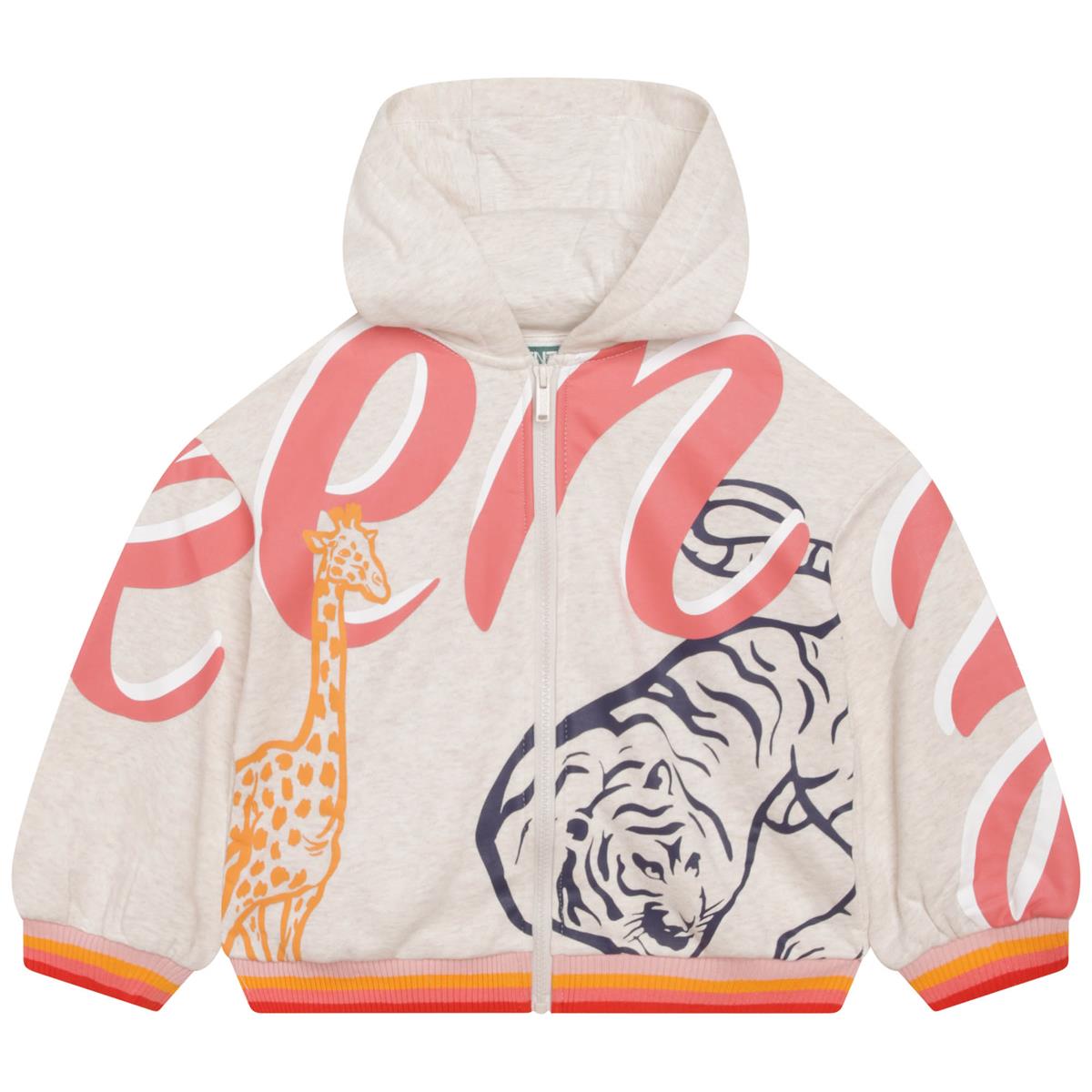 女童灰色拉链上衣