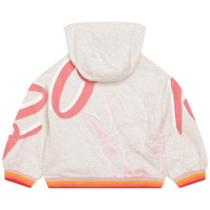 女童灰色拉链上衣