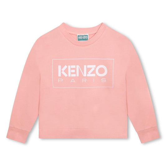 女童粉色Logo棉卫衣