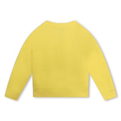 女童黄色Logo棉卫衣