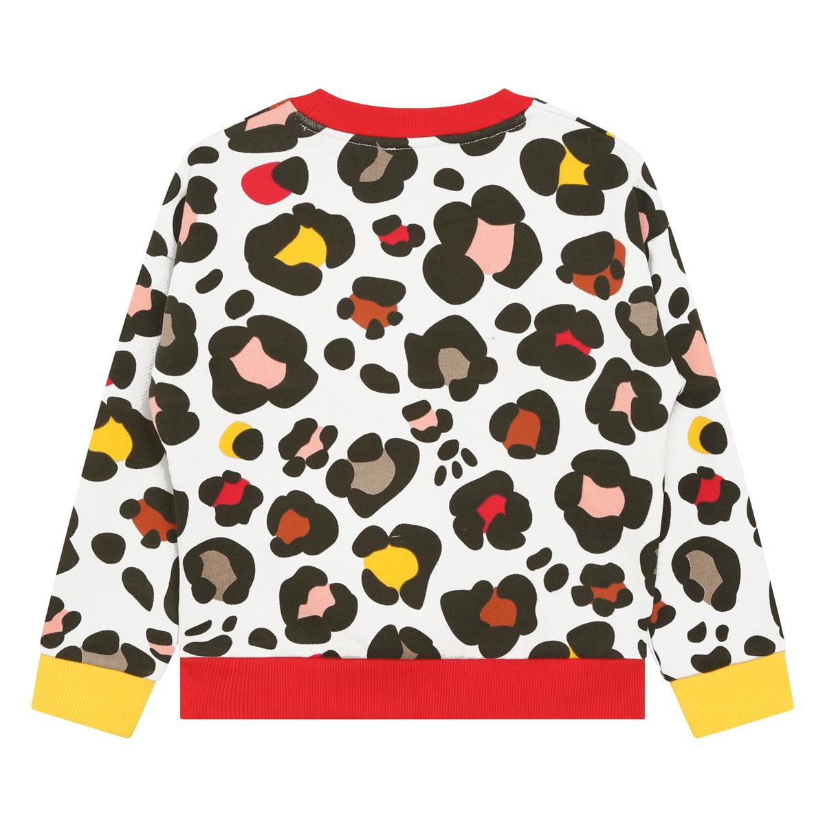 女童米色Logo棉卫衣