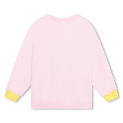 女童粉色刺绣棉卫衣