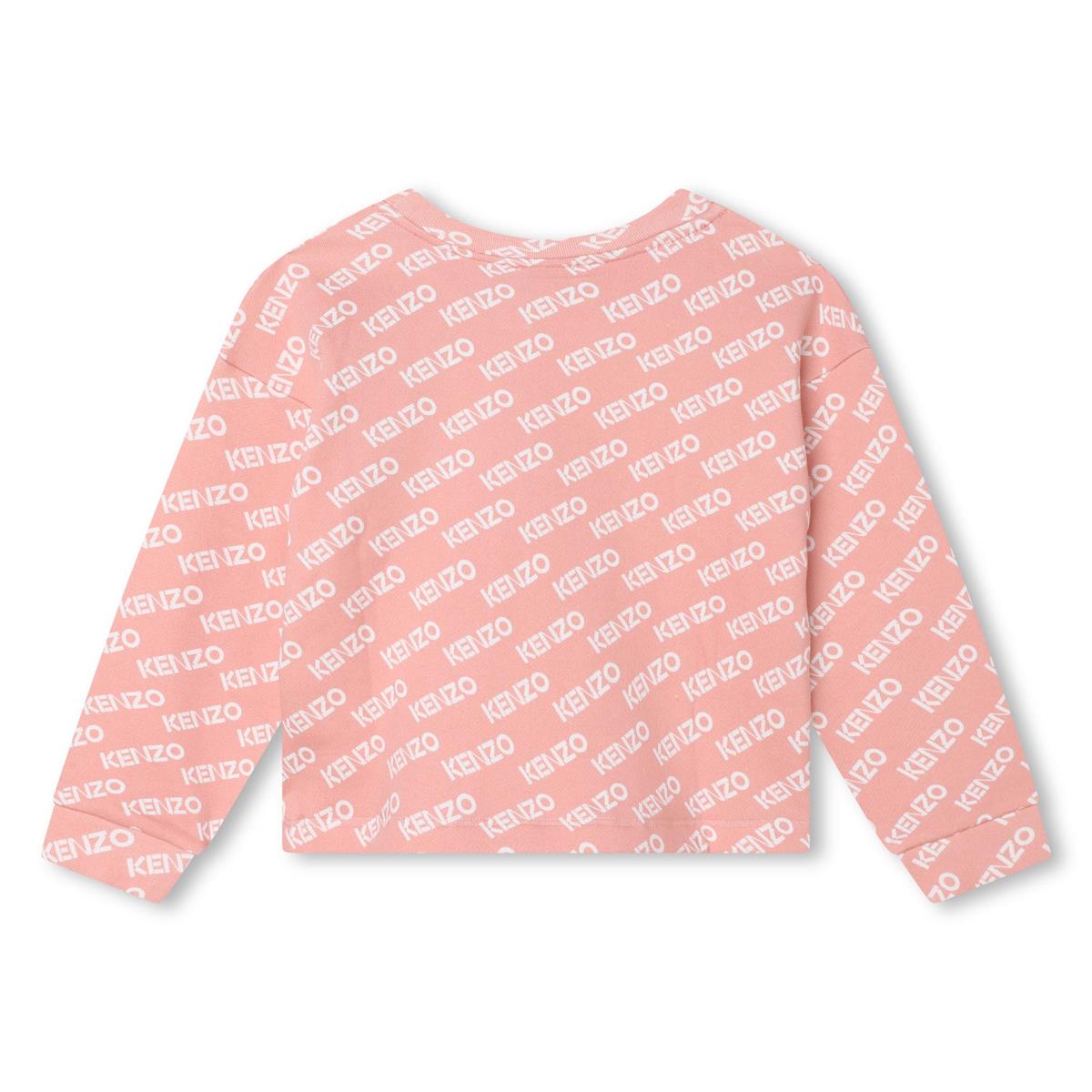 女童粉色Logo棉卫衣