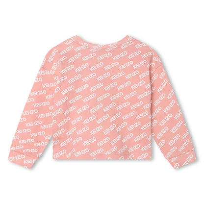 女童粉色Logo棉卫衣