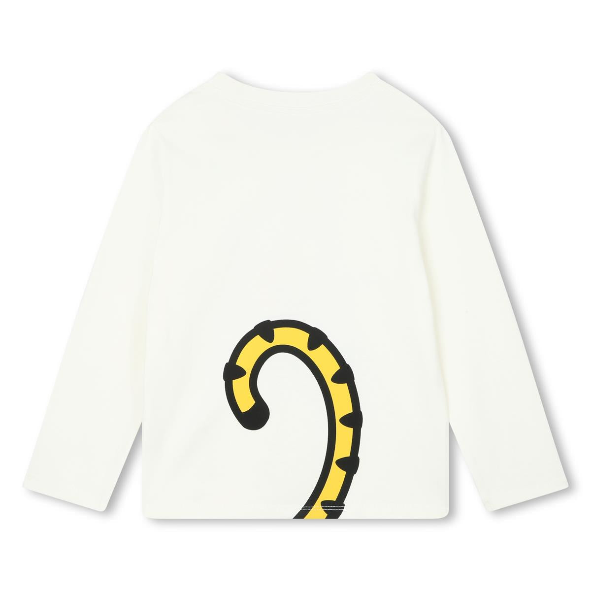 女童白色Logo棉T恤