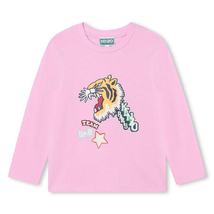 女童粉色Logo棉T恤