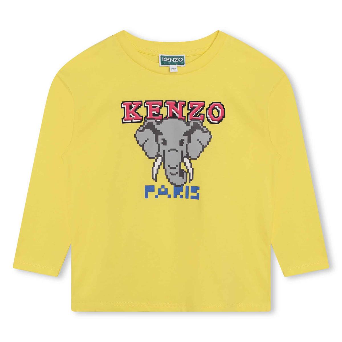 女童黄色Logo棉T恤
