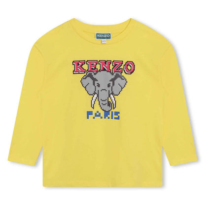 女童黄色Logo棉T恤