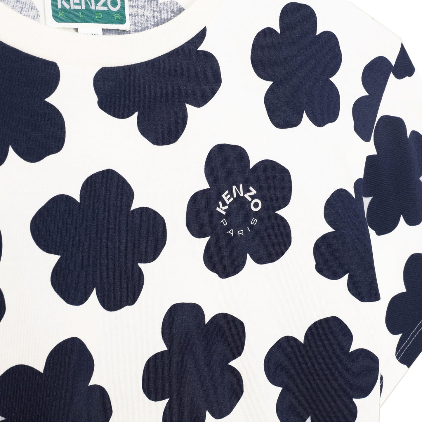 女童白色花朵棉T恤