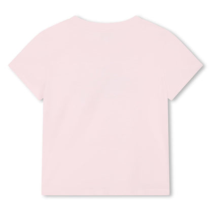 女童粉色Logo棉T恤