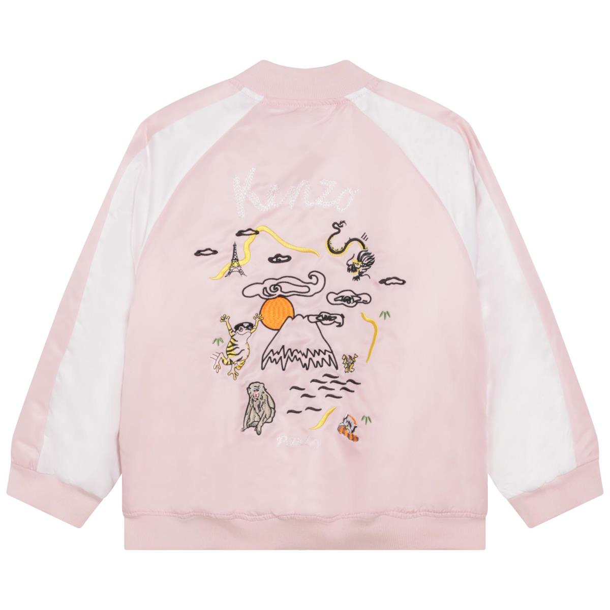 女童粉色拉链夹克