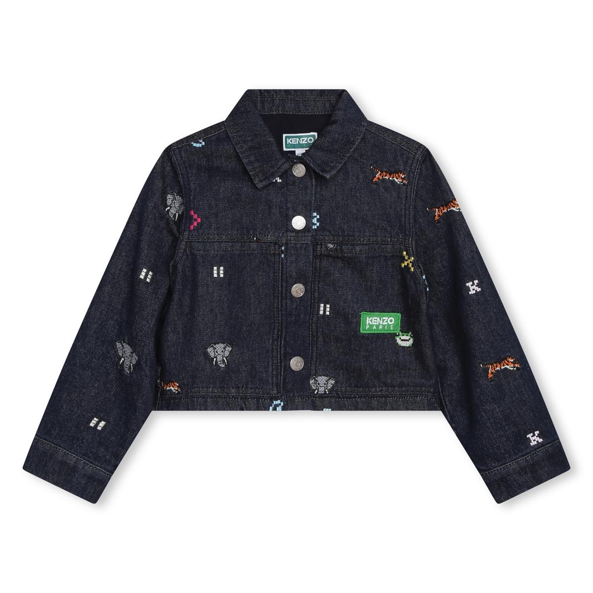 女童蓝色牛仔外套