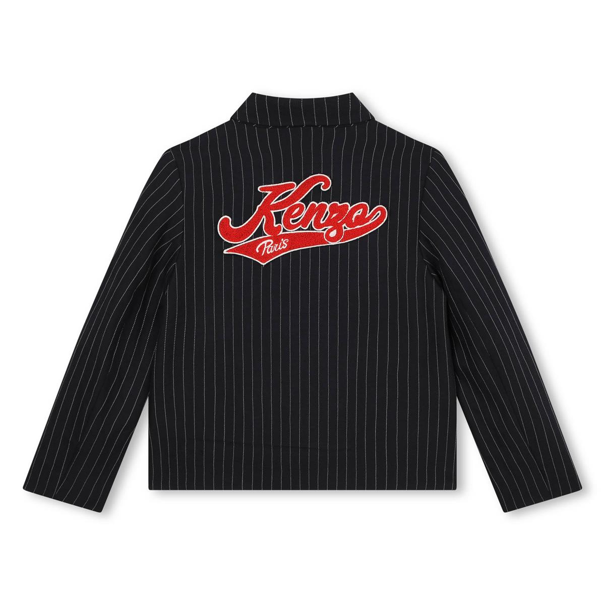 女童黑色条纹西服