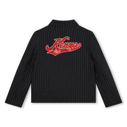 女童黑色条纹西服