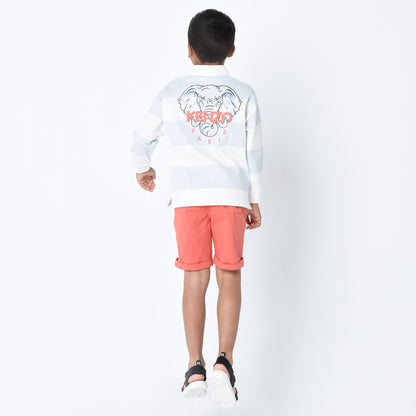 儿童橙色棉短裤