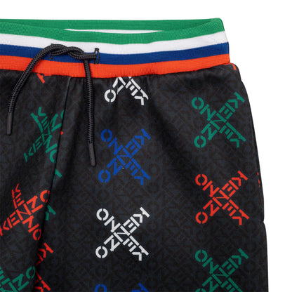 男童黑色Logo长裤