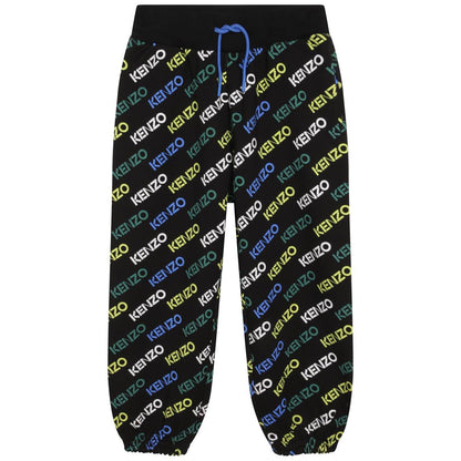 男童黑色Logo长裤