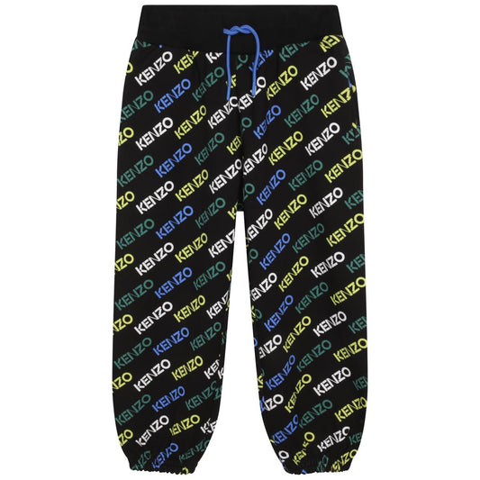 男童黑色Logo长裤