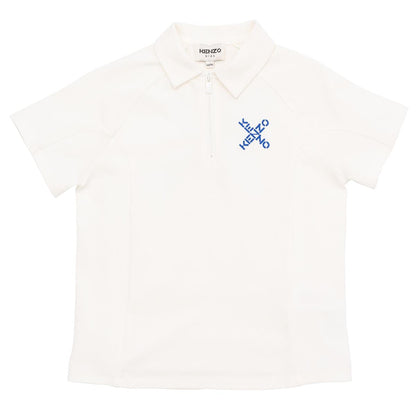 男童白色Polo衬衫