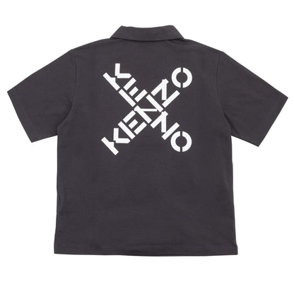 男童深灰色Polo衫