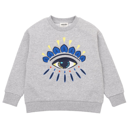 男童灰色眼睛卫衣
